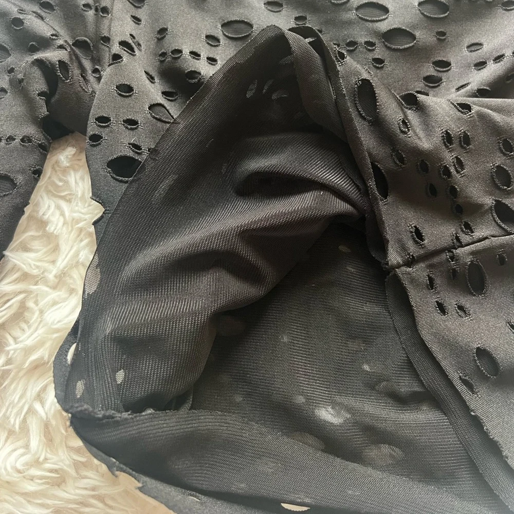 NWOT Black Princess Polly Mesh Long Sleeve - Picture 4 of 7